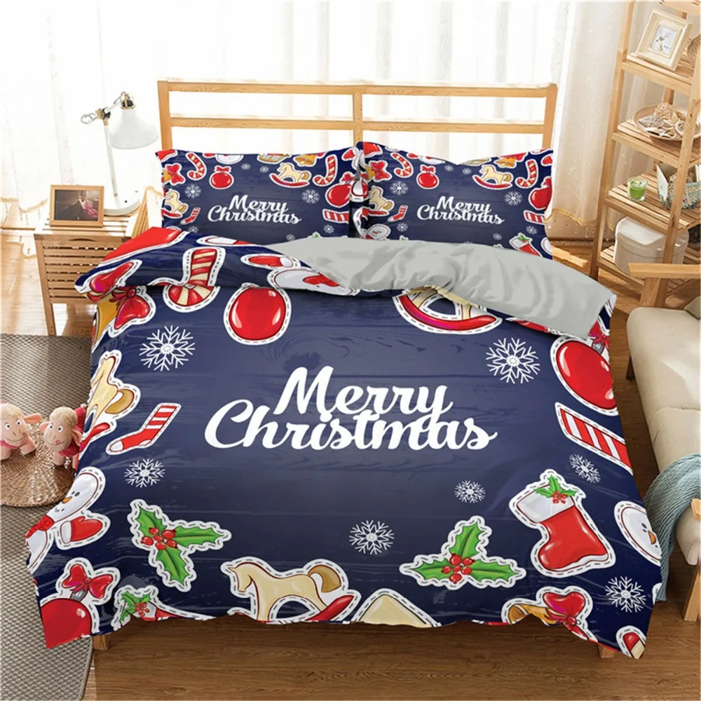 Boniu Merry Christmas постельное белье с 3d принтом оленя и Санта Клауса набор пододеяльников с наволочкой микрофибра постельное белье