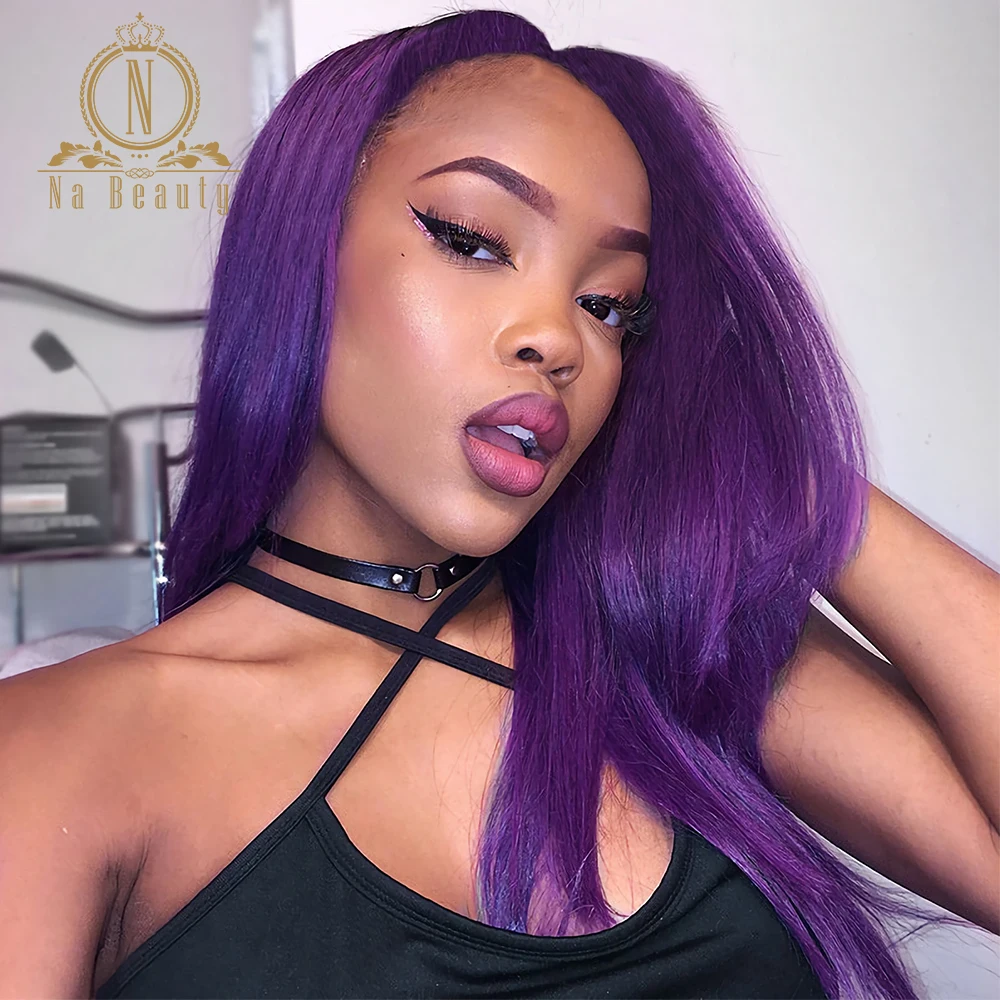 Wig Hd Transparent Lace Human Hair Wigs T Part Lace Wig For Black Women Pre Plucked Remy Na Beauty 180%