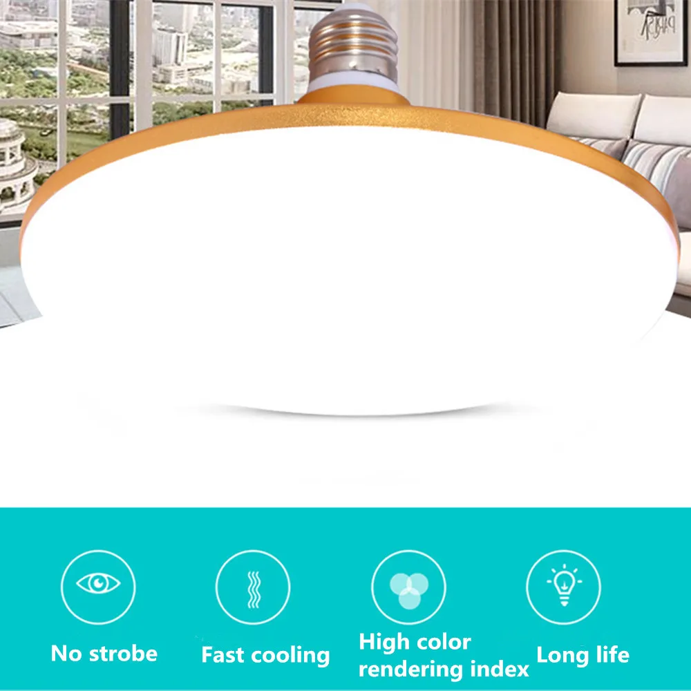 Энергосберегающая плоская лампа E27 3000K/6000K светодиодная в виде НЛО 20 Вт 30 40 50 60 для