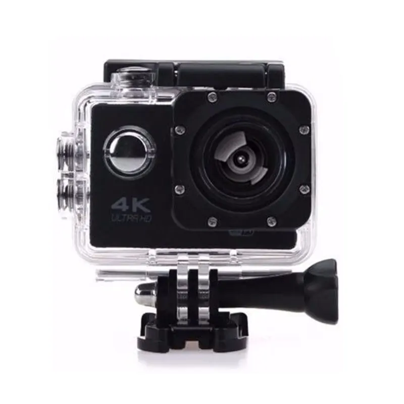 Black В формате 4K UHD, с функцией вай фай компактная экшн-камера для Камера 16MP 170 градусов Широкий формат 2 дюймов ЖК-дисплей микро-камера для наружной съемки Водонепроницаемый DV Поддержка Скрытая TF автомобиля - Цвет: Black