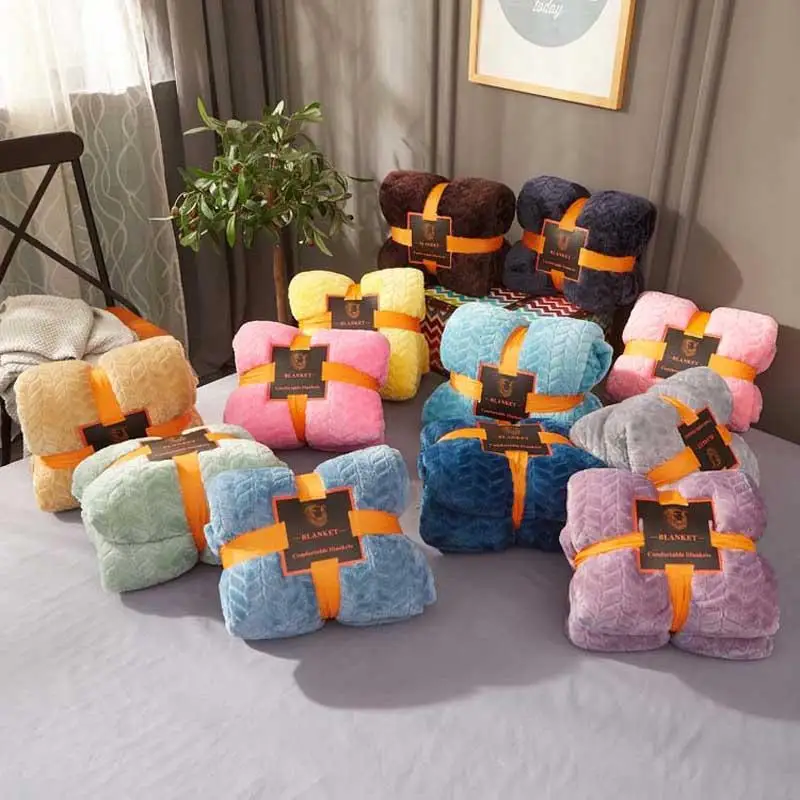 Однотонное желтое розовое зимнее теплое кофейное зеленое верблюжье покрывало