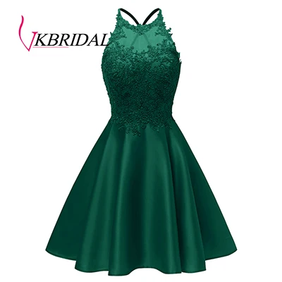 Green VKbridal разноцветное переливающееся платье с блестками для выпускного вечера крест черный Выпускной Sweeth 15 Короткие платья блестящие платья для выпускного вечера - Цвет: Green