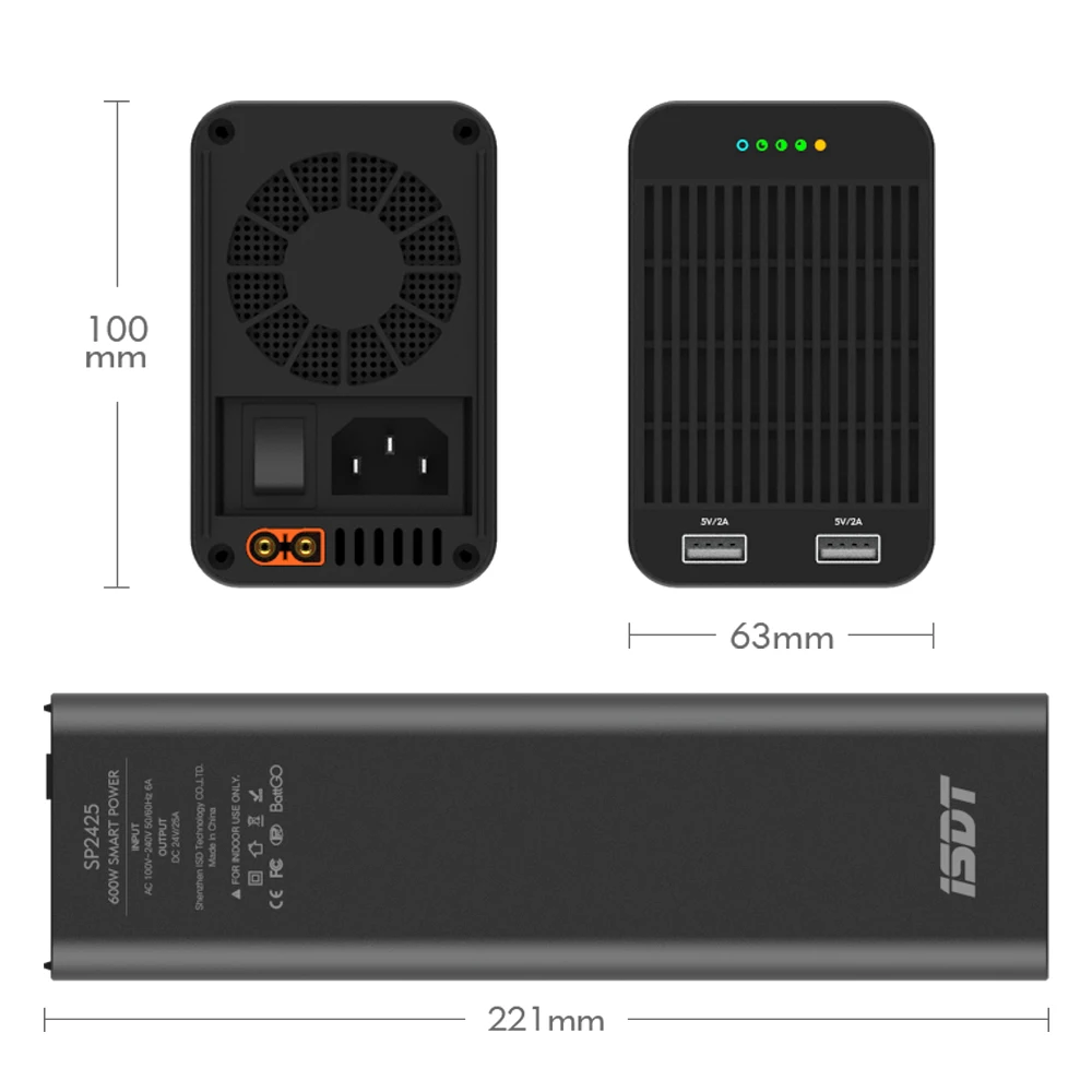 ISDT SP2425 600W RC зарядное устройство адаптер переключатель высокой мощности умное