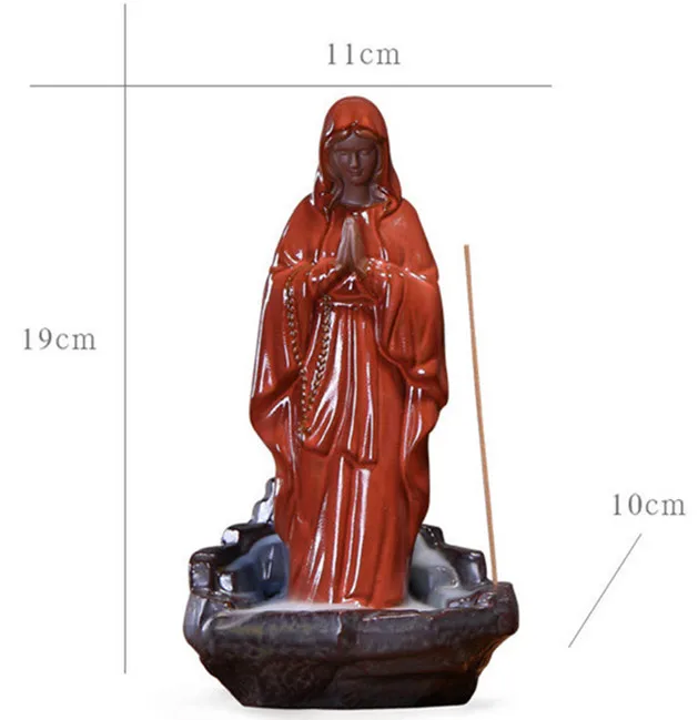 Holy Maria Высокое качество, домашний декор, керамический держатель для благовоний, Святая Мать, Мария, Иисус, статуя, горелка для благовоний, для христианских 10x11x19 см - Цвет: Holy Maria