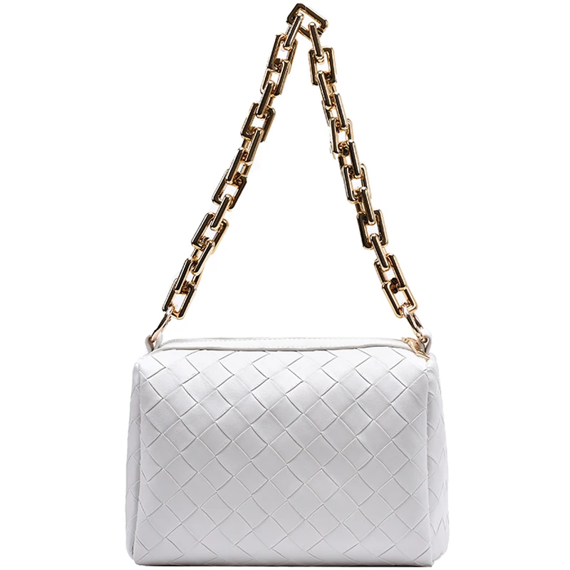 

Thick Chain Armpit Bag 2021 Fashion New High Quality PU Leather Women's Designer Handbag Weave Shoulder Messenger Bag Travel Bag