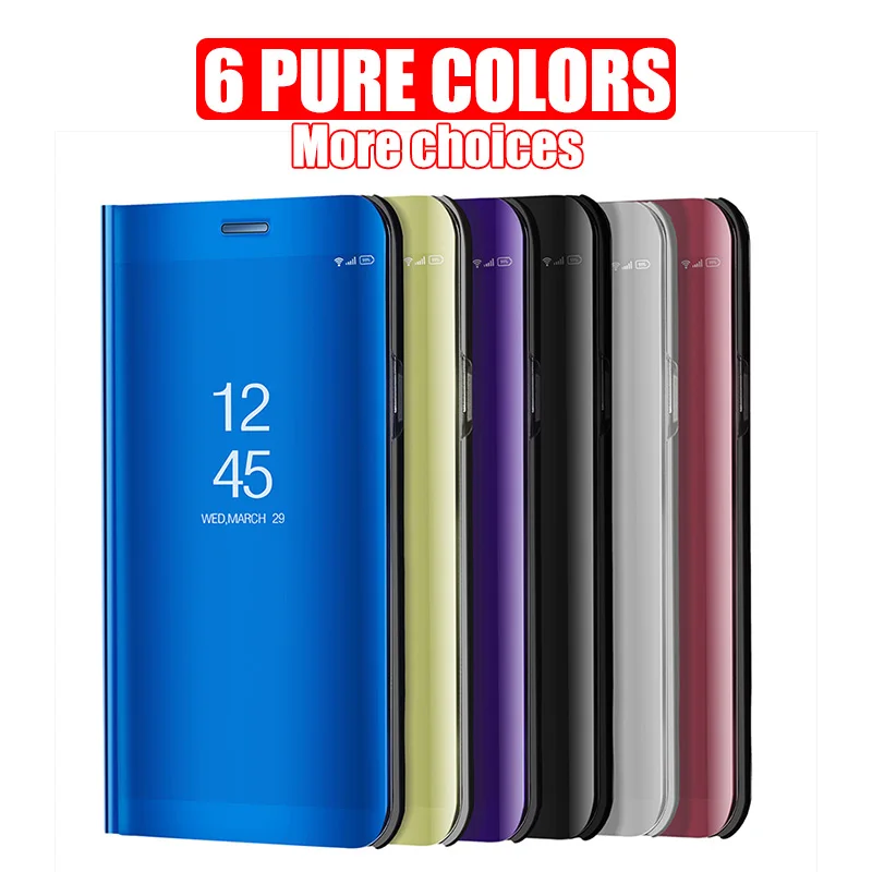 Прозрачный умный зеркальный чехол для Xiaomi Redmi Note 8 Pro K20 K30 6 6a 7 Mi A1 A2 A3 SE 9 Lite Max 3