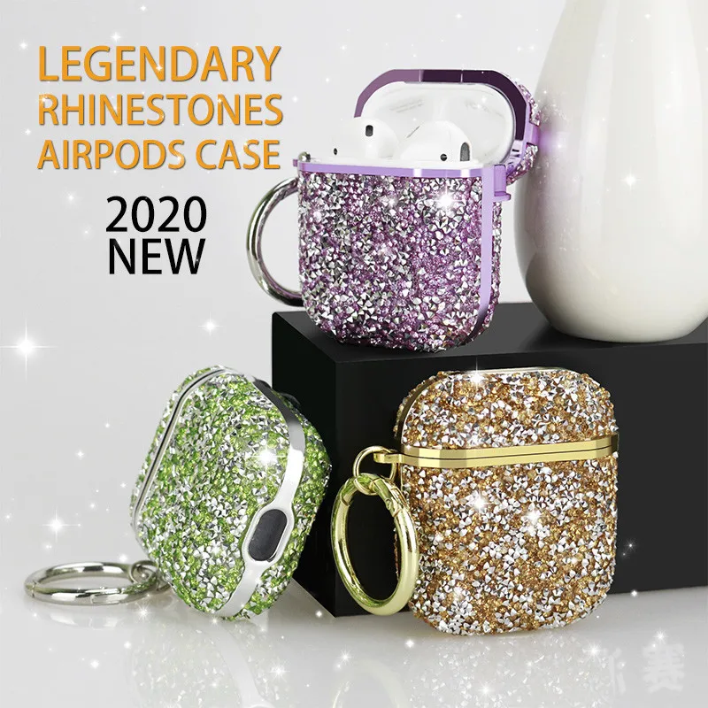 Kjoew роскошный чехол с бриллиантами для Apple AirPods милый беспроводной Bluetooth Airpods1/2 Pro