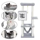 Многоуровневый игровой домик для кошек на дереве, скалолазка, гамак для котят, мебель для кондоминиума