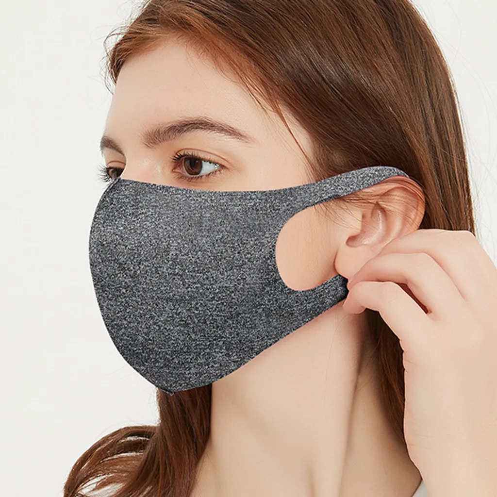 Летняя маска для лица черная рта многоразовая моющаяся классный шелк дышащая