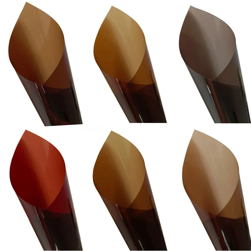 Коричневая стеклянная пленка светлый темный чай украшение для интерьера окна