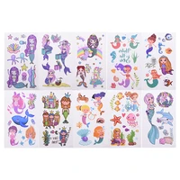 1 10pcs animal temporary tattoo stickers unicorn mermaid sea fish waterproo tattoo sticker for kids birthday party decor supply