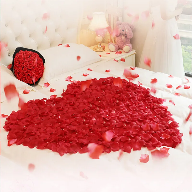 

1200 Pieces Artificial Rose Petals Artificial Flower Silk Petals for Valentine Day Wedding Flower Decoration