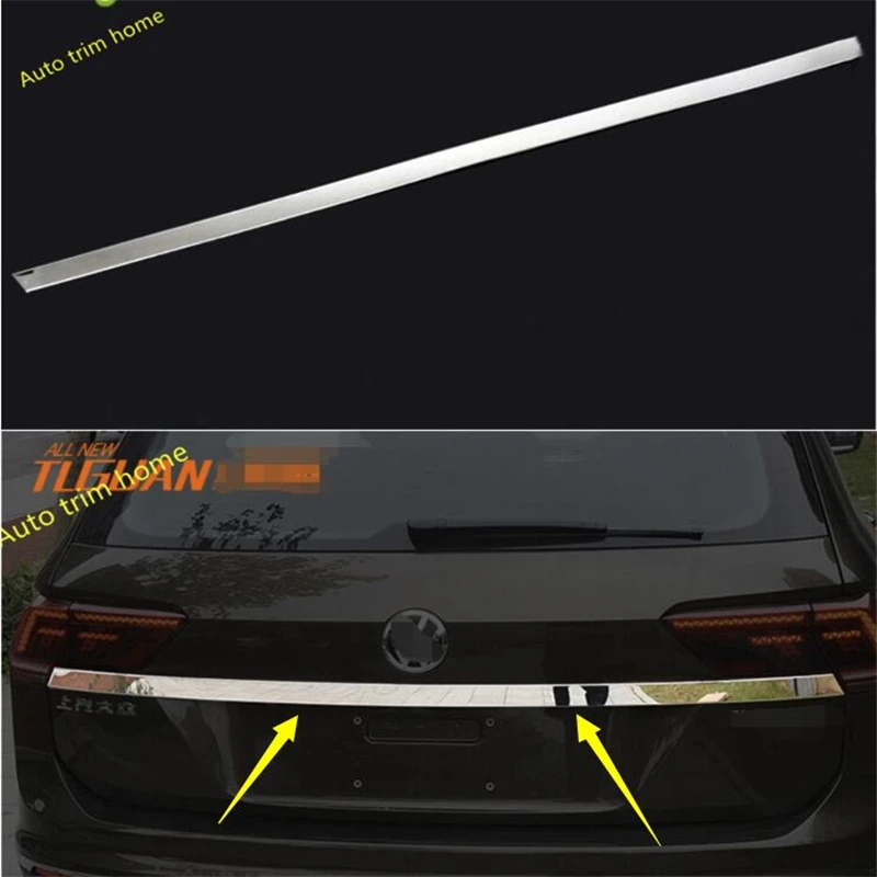 

Lapetus Exterior Refit Fit Rear Trunk Tailgate Door Strip Plate Cover Trim For Volkswagen VW Tiguan 2016 - 2020 Stainless Steel