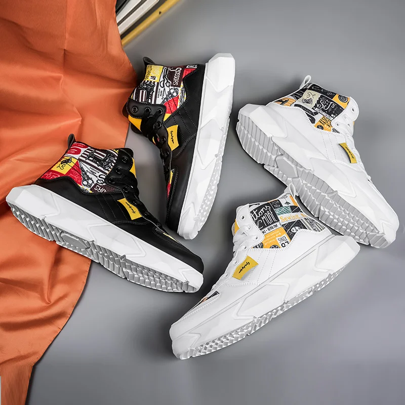 

2020 Men Casual ShoesSneakers Men Men High Top Breathable Platform Shoes Breathable Shoes Zapatillas Hombre New Style Shoes