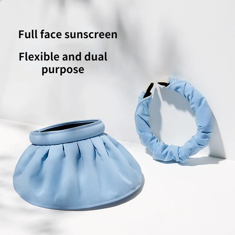 

Новая Солнцезащитная шапка, Женская пляжная шапка с защитой от ультрафиолета, летняя велосипедная пустая верхняя крышка, Солнцезащитная ша...