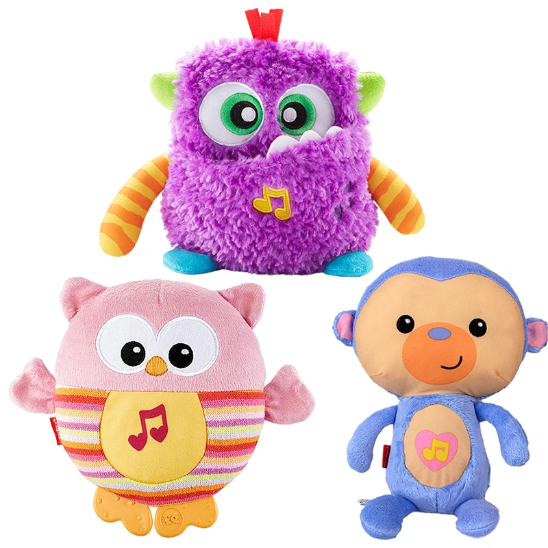 

Fisher-Price Giggles'n Growls Monster Plush music Doll Toy Soothing sleep Early childhood educationEducational toy doll GDR75