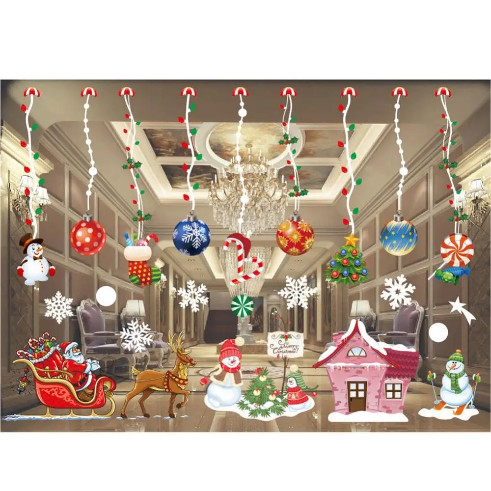 

Наклейки на стену с надписью "Merry Christmas", Наклейки на стекло, 2021, Рождественское украшение, 2022, новый год, наклейка, наклейка, домашний декор