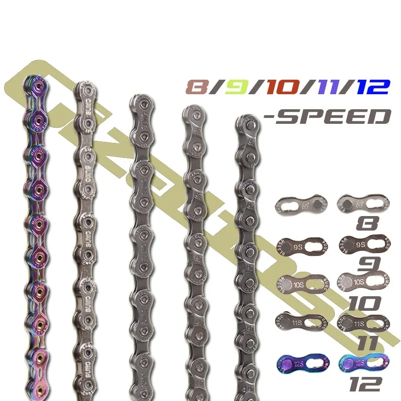 

Gizaboss 8s 9s 10s 11s 1x12 12 Speed Chain with Power-Lock MTB Bicycle Derailleur Part