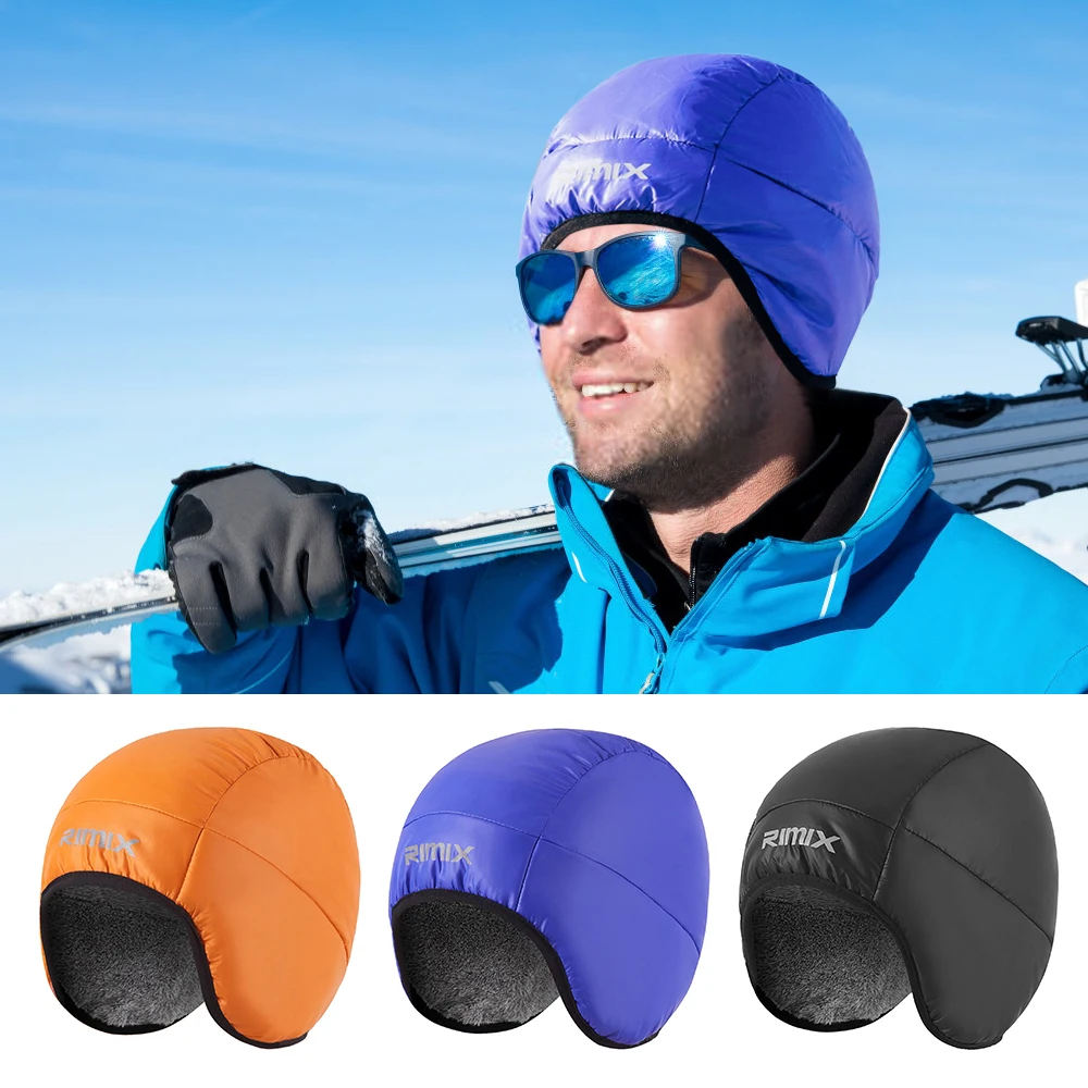 Зимняя наружная теплая шляпа на утином пуху ветрозащитная шапка для защиты ушей