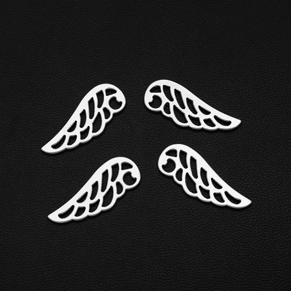 

20pcs/Lots 11x25mm Antique Silver Plated Wing Angel Charms Fairy Pendants For Diy Necklaces Jewelry Making Supplies Accessories