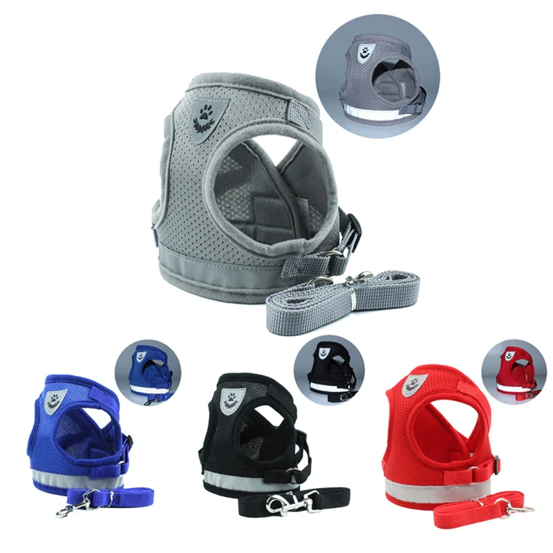 Светоотражающая шлейка для собак регулируемый Воздухопроницаемый мягкий