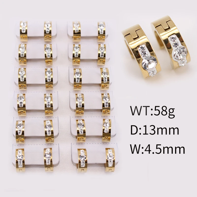 

Золотой цвет 12 пар/компл. серьги в виде колец, женские популярные, повседневный или офисный стиль, ювелирное изделие для выпускного вечера в...