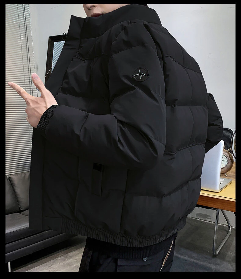 Men's Winter Short Cotton-padded Clothes 2021 New Trend Warm Coat  Feece And Thick Bread Wear Cargo Sportswear