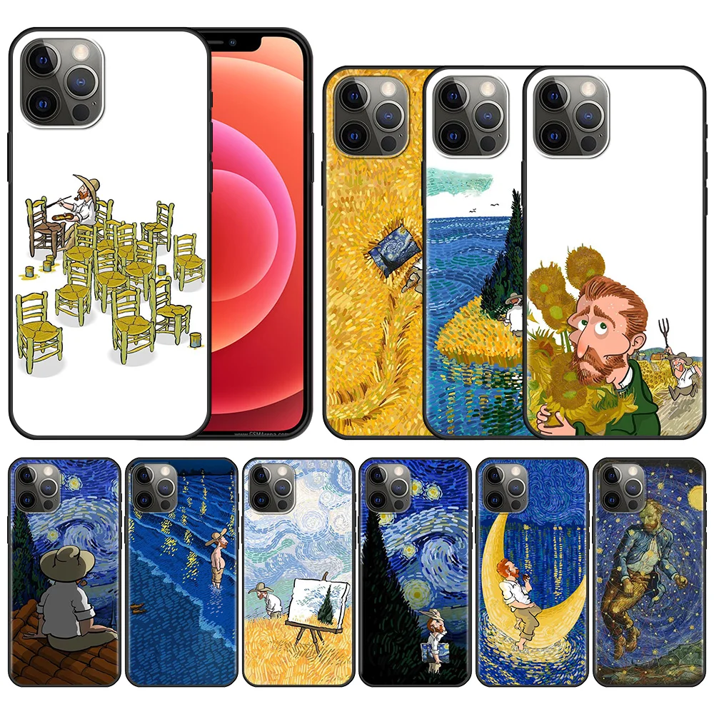 Лучший чехол для телефона Apple iPhone 11 13 12 Pro Max Mini X XS XR 6 6S 7 8 Plus 5 5S SE(2020) Fundas Coque Artist Van