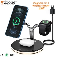 3 in 1 magnetic wireless charger stand for iphone 13 mini pro max12iwatch se 6 5 4 3 15w fast charging for airpods pro