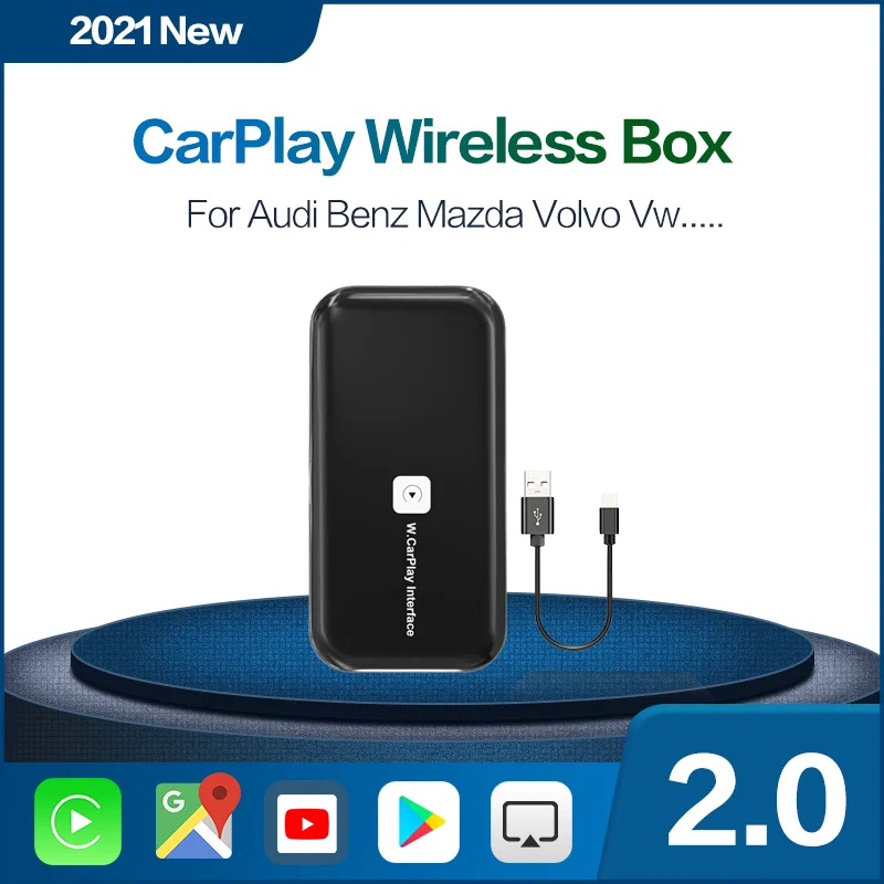

Car Play Wired to Wireless CarPlay Dongle IOS 14 Android USB Adapter 5G WIFI Mirror Link Android 9.0 Box Car Multimedia Player