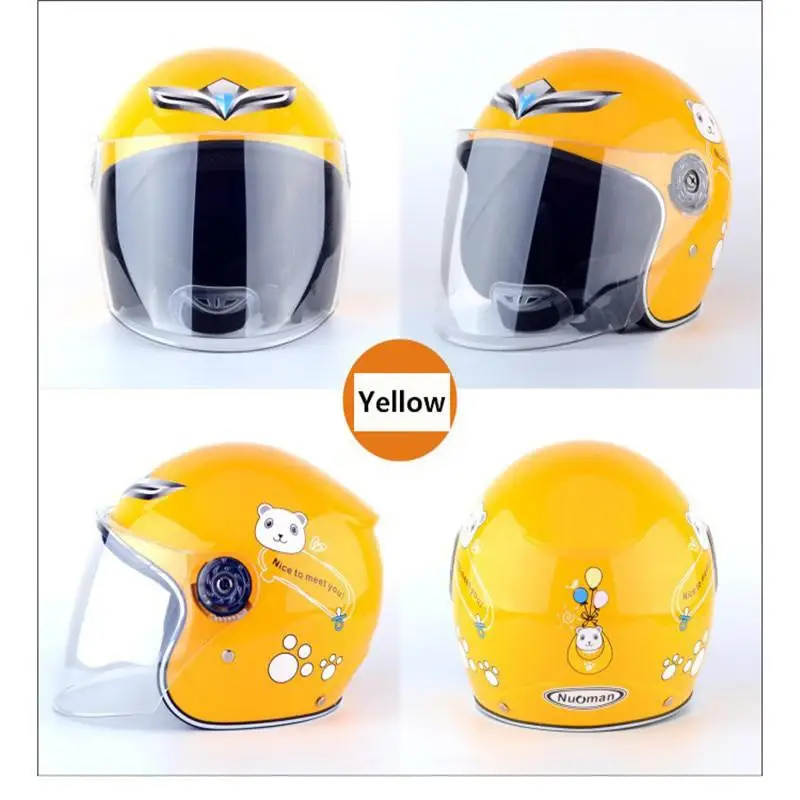 Motorbike Children Helmet with Transparent Windshield Half Face Warm Winter Windproof Motorcycle for Kids Boy Girl | Автомобили и