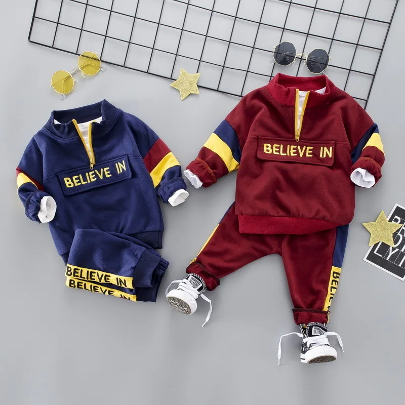 Baby boys clothing sets spring autumn kids baby casual top+pants 2pcs tracksuits for bebe children sports suits clothes 2Y | Детская