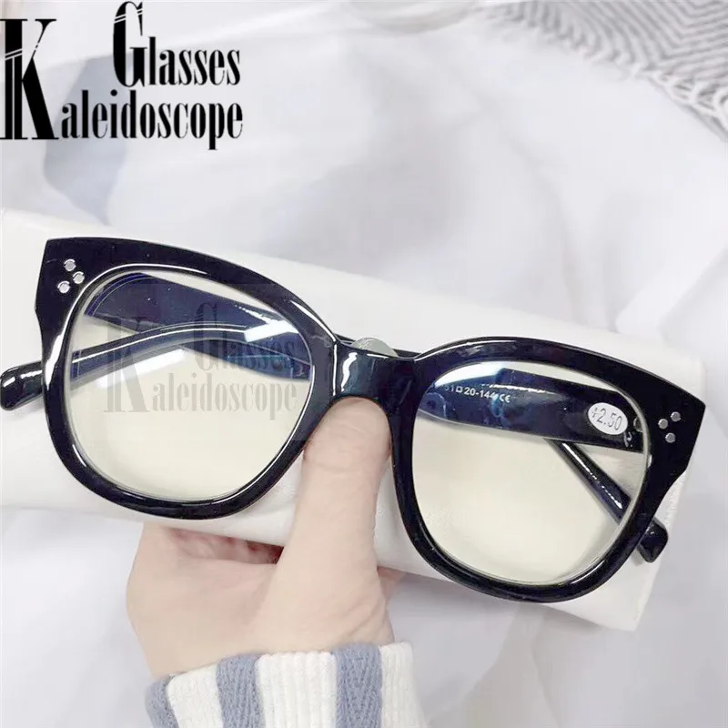 +1.0 1.5 To +4 Reading Glasses Women Men Anti Blue Light Presbyopia Eyeglasses Oversized Computer Prescription Hyperopia Eyewear |