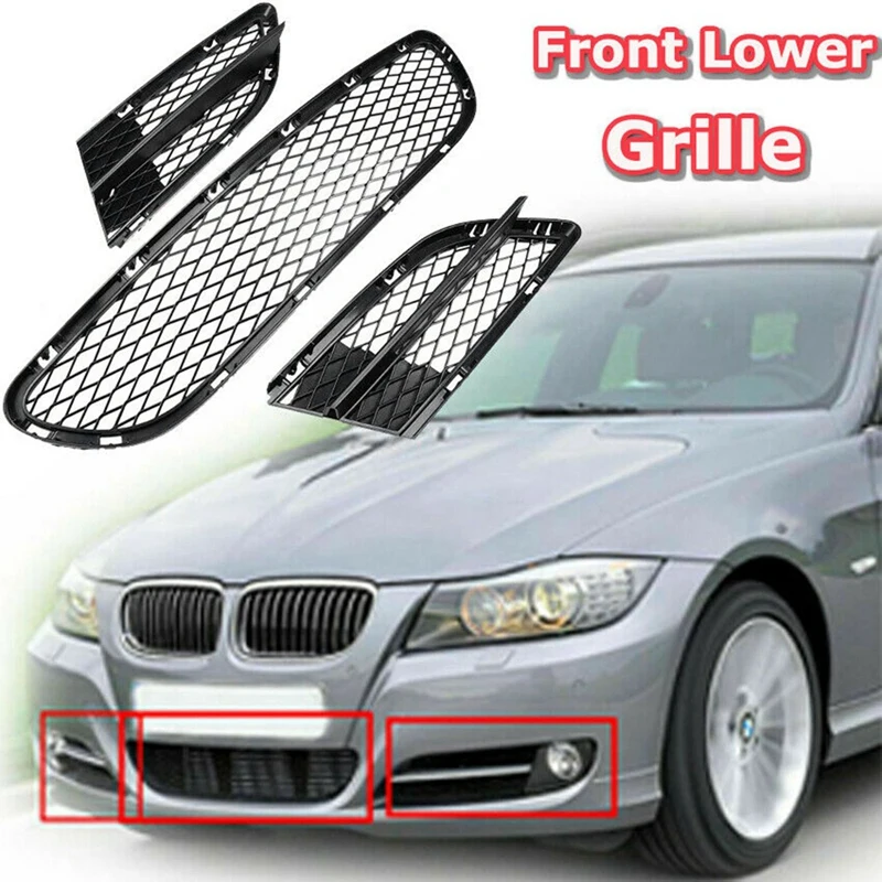 

Сетка для переднего нижнего бампера BMW 3 серии E90 E91 325I 328I 335I 2008-2012, 3 шт.