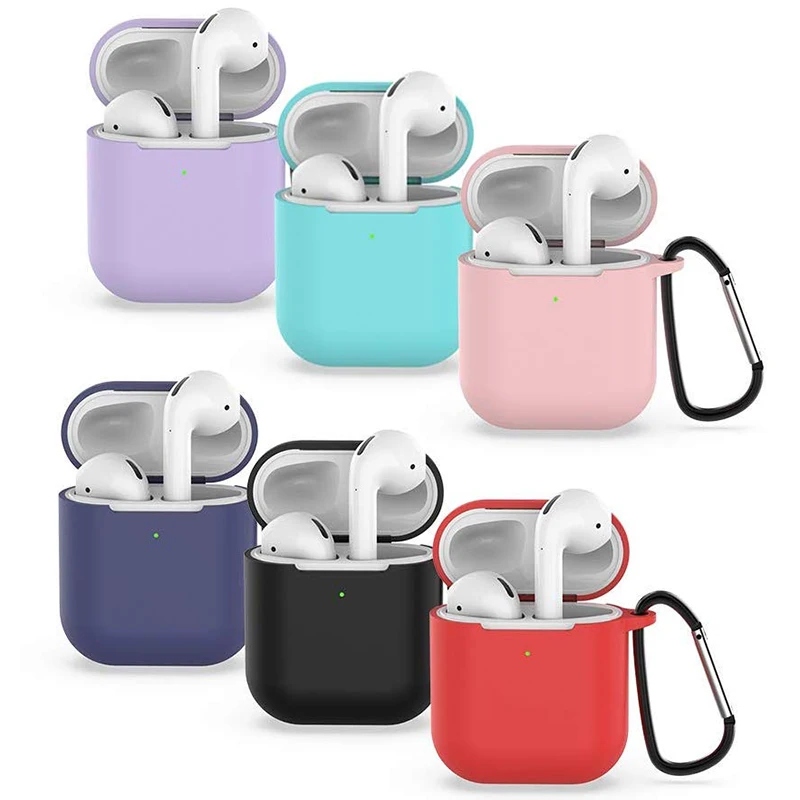 Силиконовый чехол для Apple Airpods 2 Мягкий противоударный AirPods утолщенный наушников s