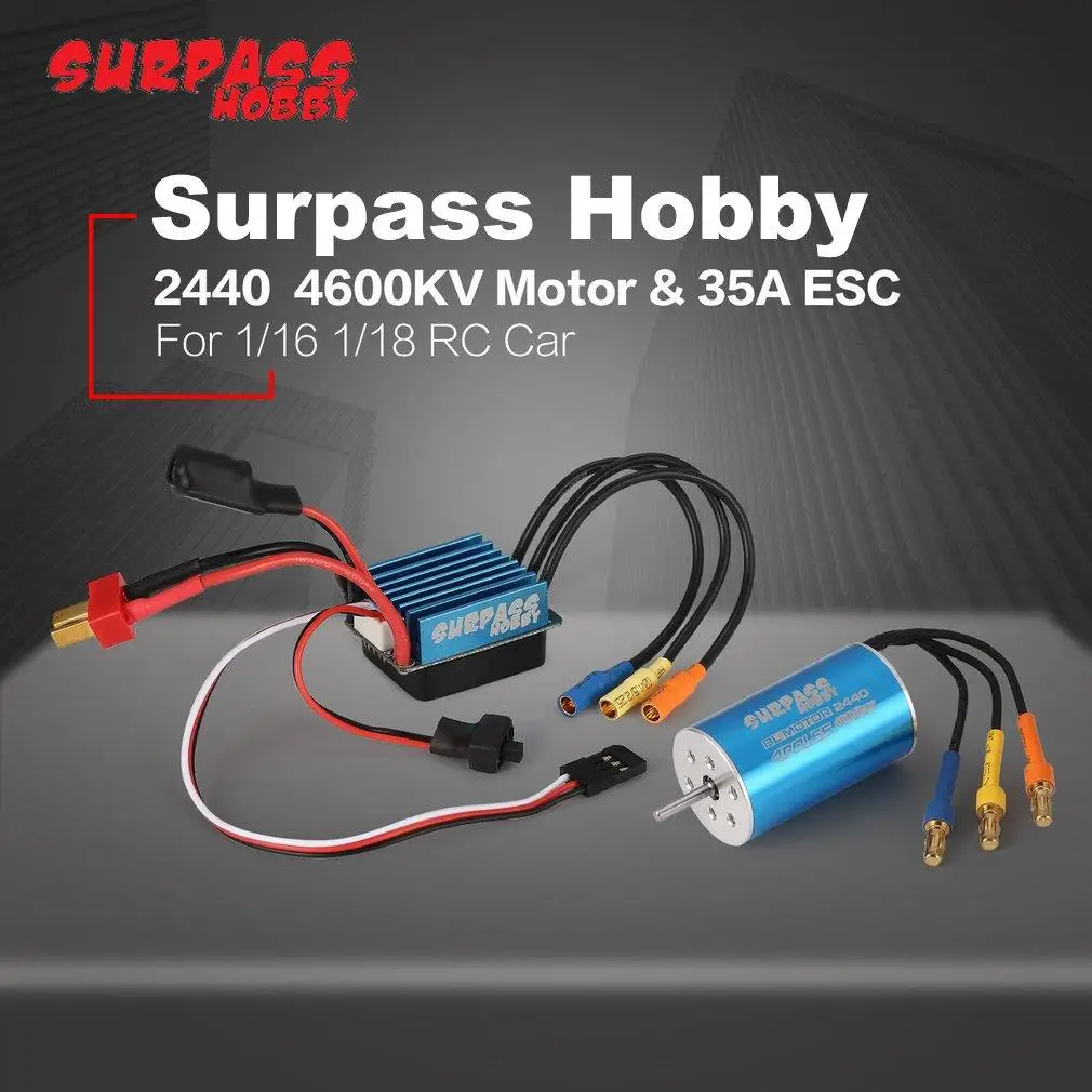 

Surpass Hobby 2430 2435 2838 2845 3650 3660 Brushless Motor With KS 25A 35A 60A ESC For For 1/10 1/16 1/18 RC Car Truck