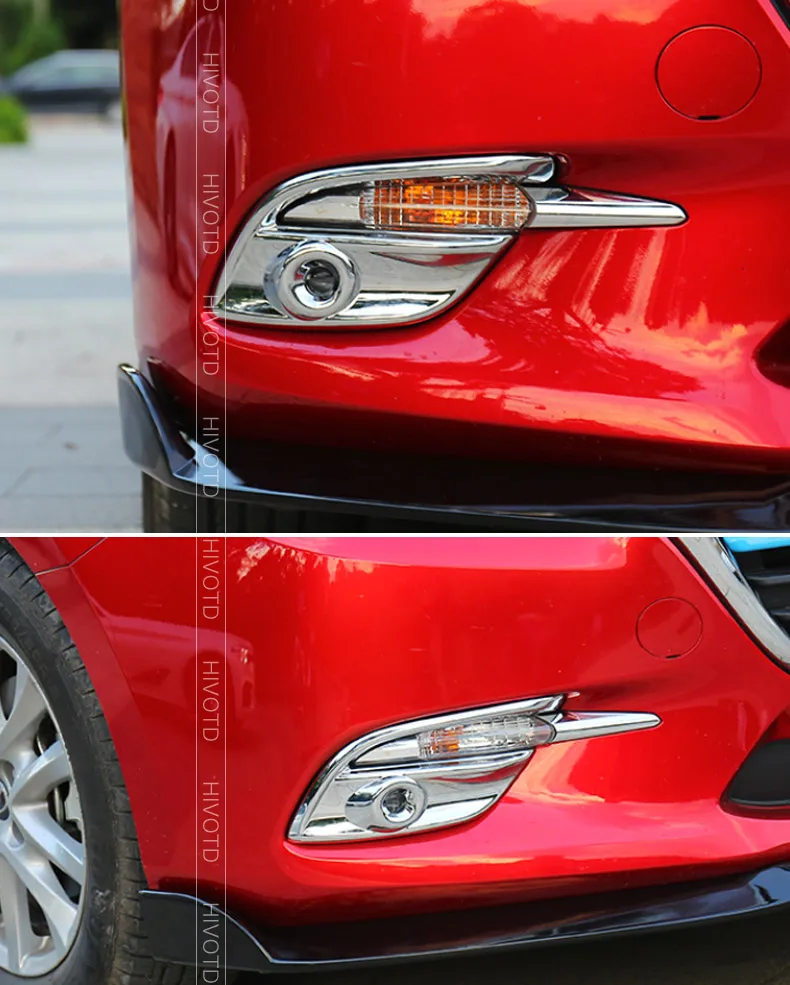 Hivotd для Mazda 3 Axela аксессуар ABS хромированный передний задний противотуманный светильник декоративная полоска крышка рамка Отделка Внешний стиль автомобиля