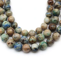 natural chrysocolla stone colorful round loose beads 6 8 10 mm pick size for jewelry making diy bracelet necklace 15 strand
