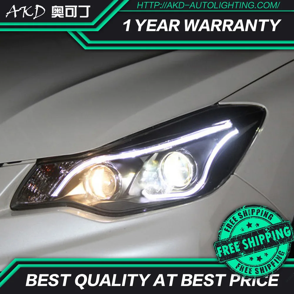 

АКД автомобильного тюнинга фар для Subaru XV 2013-2016 светодиодные фары DRL Противотуманные Фары биксенон интенсивность пучка Противотуманные фары...