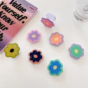 universal mobile phone bracket 3d cute flowers phone expanding stand finger holder for phone stand accessories for mobile phones free global shipping