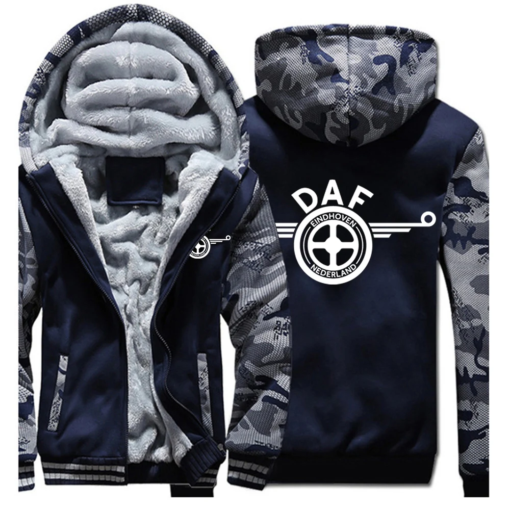 

2021 Men's Brand DAF Logo Print Harajuku Comfortable Thicken Jacket Warm Sport Hip Hop Hoodies Casual Sweatshirts Coat