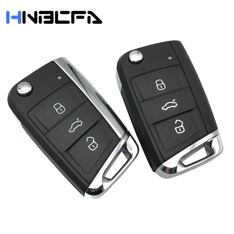 

3 Buttons Remote Car Key For Skoda Octavia For VW Volkswagen Passat Golf 7 MK7 Beetle Bora Polo Seat Leon Shell Case Tail Metal
