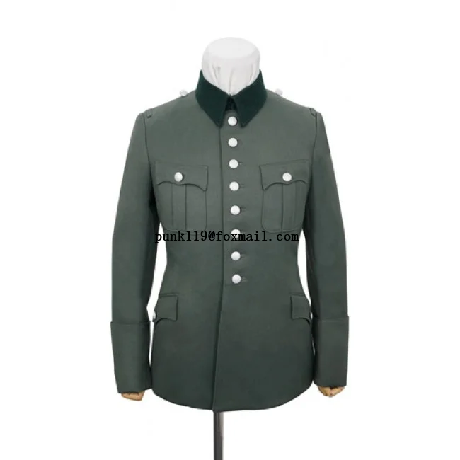 Репродукция куртки служебной туники генерального офицера немецкой армии Германии периода Второй мировой войны М27 из габардиновой ткани.