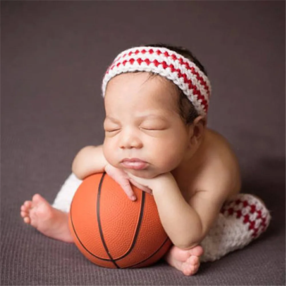 Bufanda para el sudor para reci&eacute;n nacido, traje para foto, baloncesto europeo y americano, 3 uds.-0