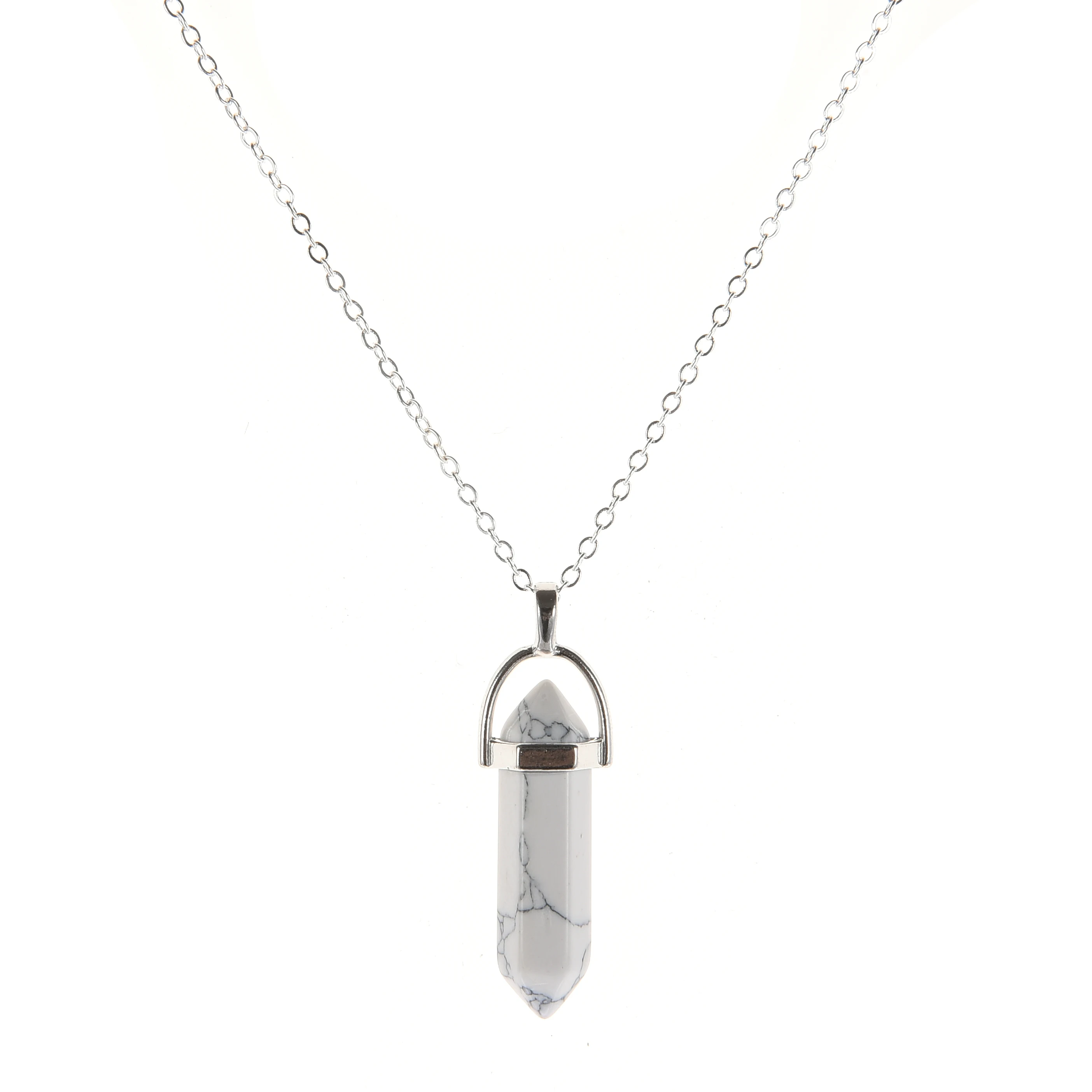 Хрустальные ожерелья с подвеской Опалит белый Howlite Lapis прозрачный кварцевый