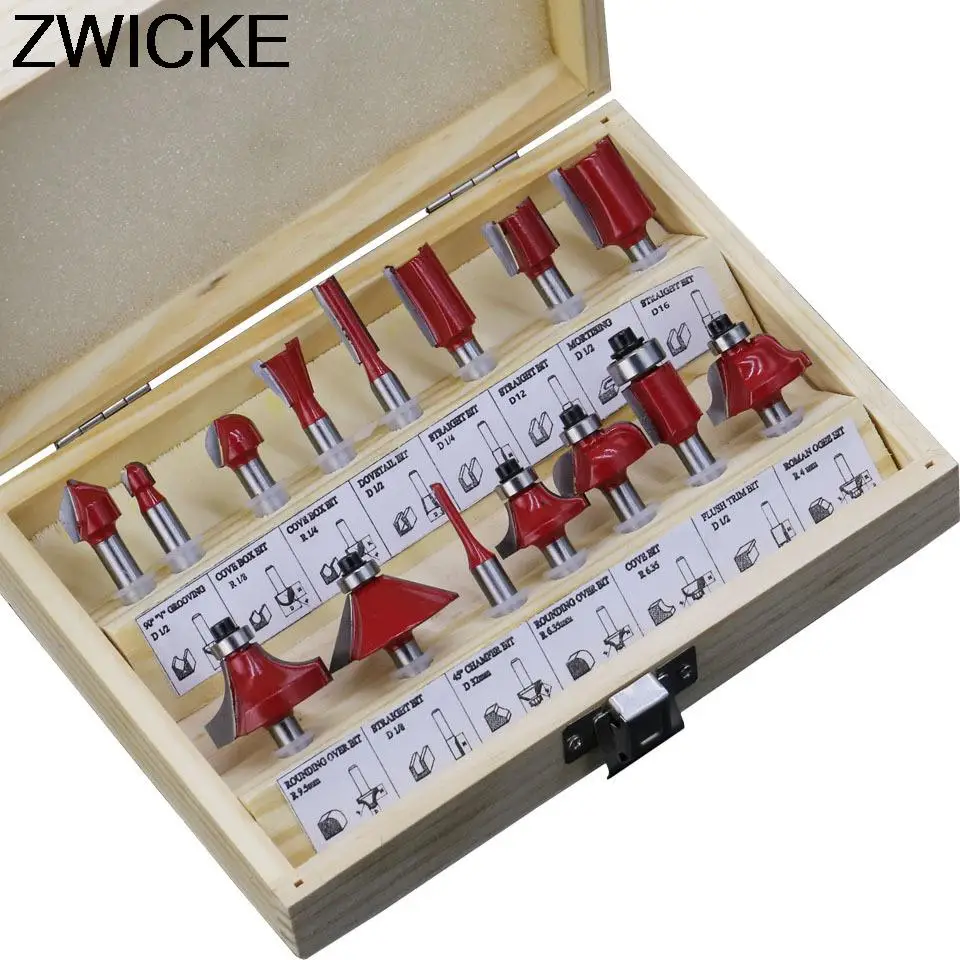 

Набор фрез для деревообработки, комплект из 15/12 предметов