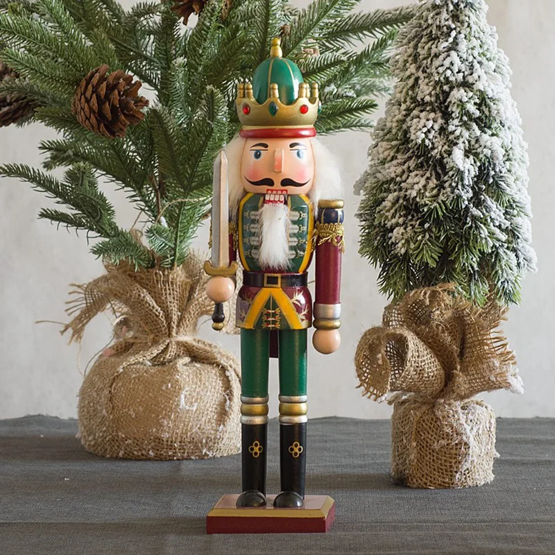 3Pcs Wood Nutcracker Ornament Figures Home Decoration for Christmas Tree Decorations Ornaments Toys | Дом и сад