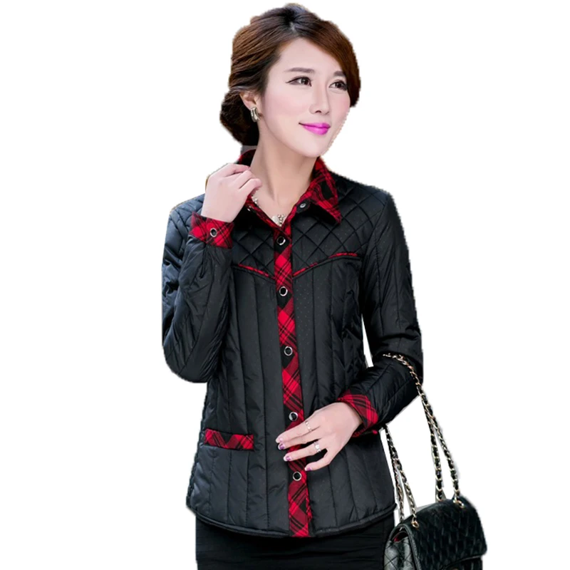 

Пуховик женский хлопковый однобортный, на осень/зиму