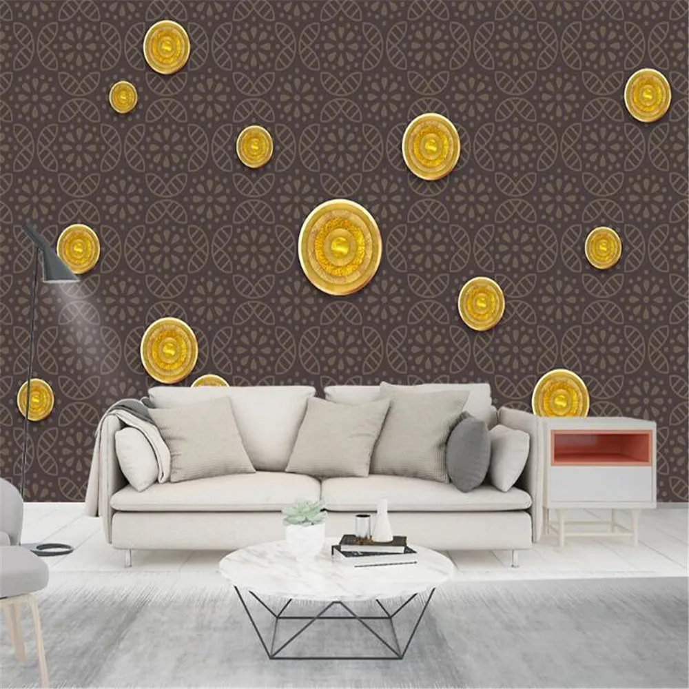 

milofi factory custom wallpaper mural 3D three-dimensional metal abstract geometric pattern background wallpaper mural