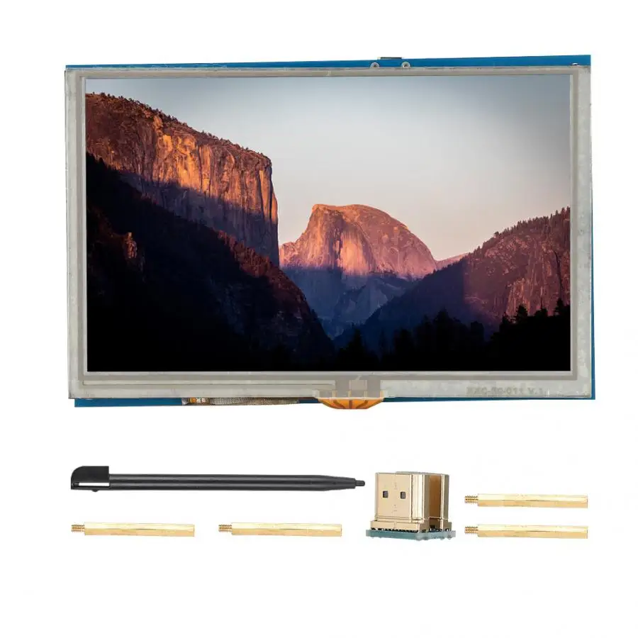 Портативный сенсорный экран монитор для Raspberry PI 5 дюймов HDMI lcd HD дисплей для Raspberry PI3 PI2/B